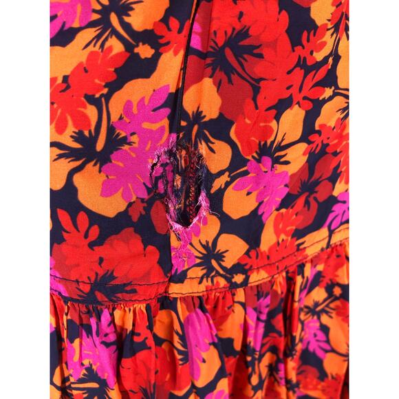 10 Crosby Derek Lam Talia Floral Dress Red and Orange Mini with Keyhole US 2 - Picture 10 of 15